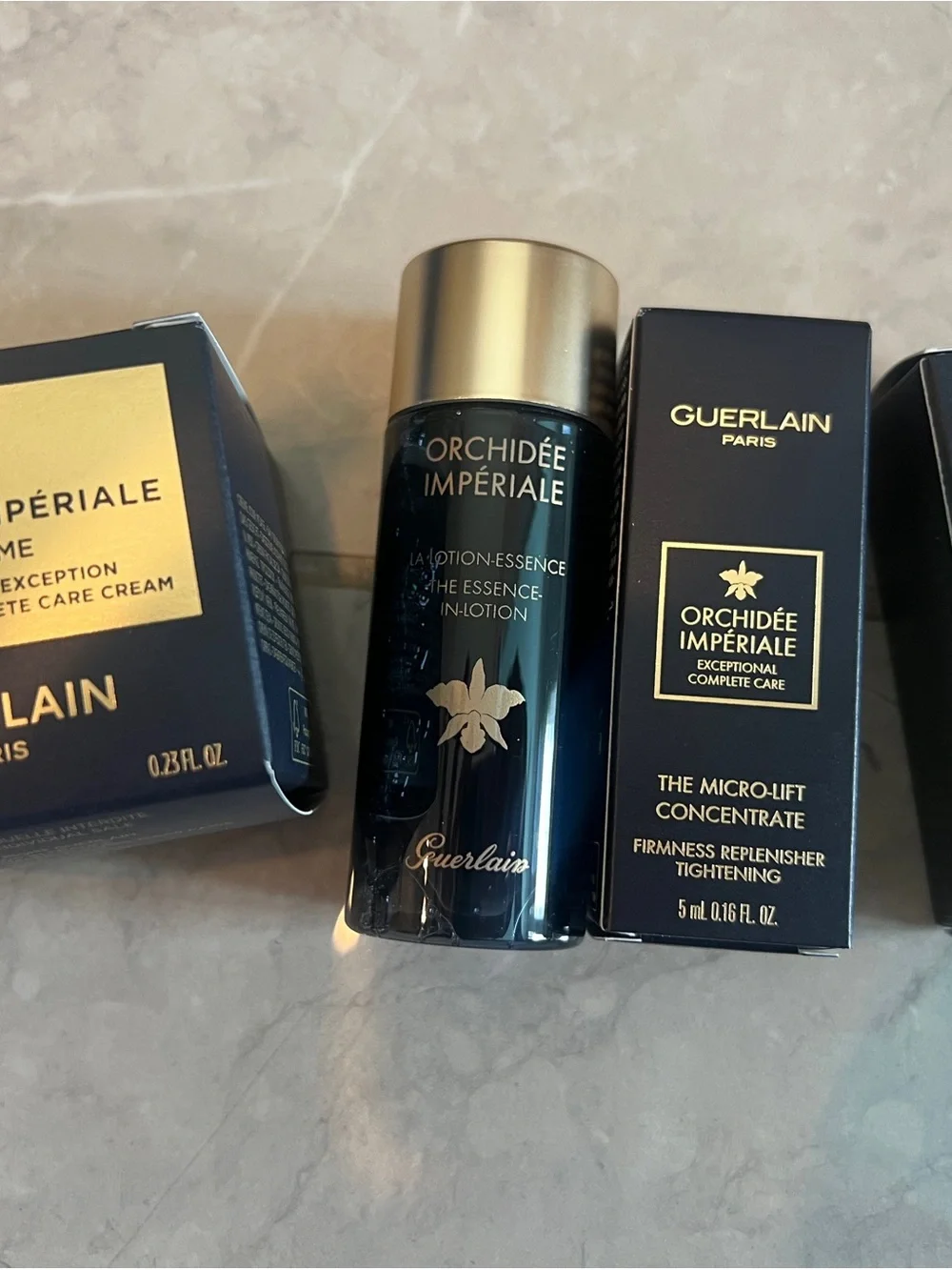 GUERLAIN Orchidee Imperiale Navy Blue and Gold Skincare Set